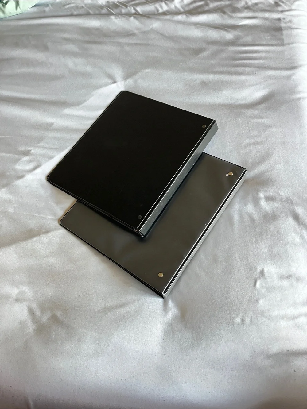 Yoobi Black 1-Inch 3-Ring Binder Set of 2 Clear Cover & Interior Pocket